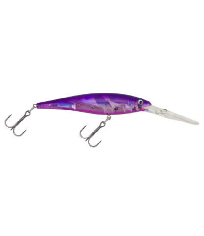 PURE FISHING BERKLEY FLICKER MINNOW SZ 7  3" 1/4 OZ DEPTH 14'-17'FLASHY PURPLE CANDY