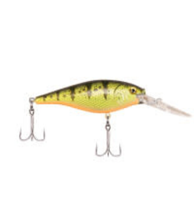 PURE FISHING BERKLEY FLICKER SHAD CRANKBAIT SZ 7 3" 5/16 OZ DEPTH 11'-13'  HD YELLOW PERCH