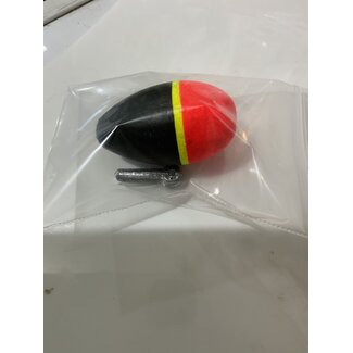 Sheffield Fishing Products SHEFFIELD WEIGHTED FOAM FLOATS SM 1.5" ORANGE / BLACK WITH REMOVABLE LEAD PEG