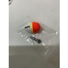 Sheffield Fishing Products SHEFFIELD WEIGHTED FOAM FLOATS X-SMALL1.25"ORANGE / WHITE WITH REMOVABLE LEAD PEG