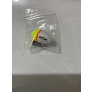 Sheffield Fishing Products SHEFFIELD WEIGHTED FOAM FLOATS X-SMALL1.25" CHART / WHITE  WITH REMOVABLE LEAD PEG
