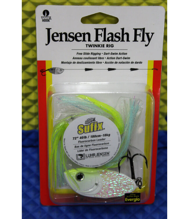 LUHR JENSEN JENSEN FLASH FLY TWINKIE RIG CHARTREUSE GLOW