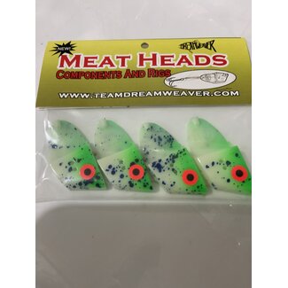 DREAMWEAVER LURE COMPANY CBH522 CUT BAIT HEAD GREEN SPLATTER GLOW