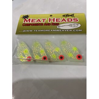 DREAMWEAVER LURE COMPANY CBH524 CUT BAIT HEAD YELLOW DOT