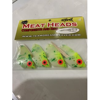 DREAMWEAVER LURE COMPANY CBH521 CUT BAIT HEAD CHART SPLATTER GLOW