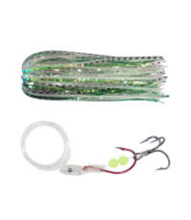 A-TOM-MIK MFG. (L-202) A-TOM-MIK TOURNAMENT LIVE SERIES TROLLING FLY GREEN CRINKLE GLOW