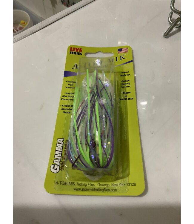 A-TOM-MIK MFG. L-234  A-TOM-MIK TOURNAMENT LIVE SERIES TROLLING FLY  UV GREEN GLOW