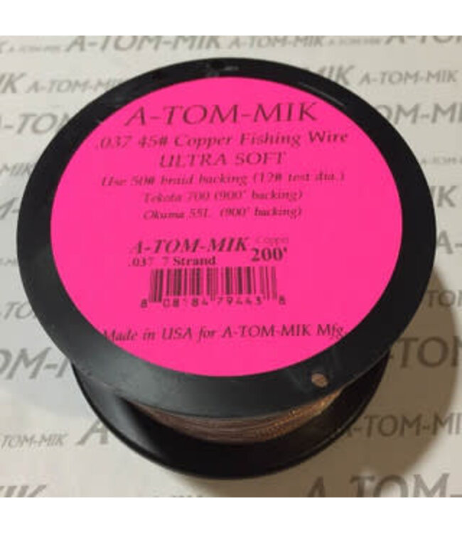 A-TOM-MIK MFG. A-TOM-MIK 200' COPPER MULTISTRAND TROLLING .037 WIRE