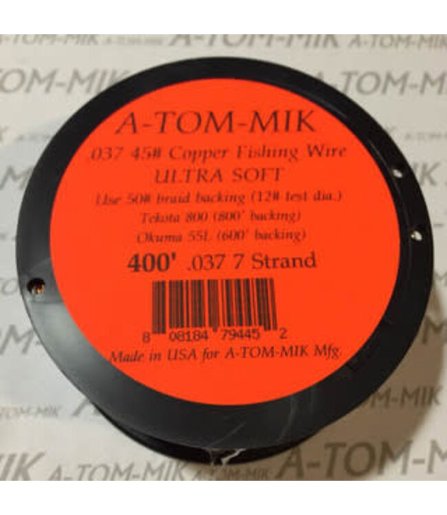 A-TOM-MIK MFG. A-TOM-MIK 400' COPPER MULTISTRAND TROLLING .037 WIRE