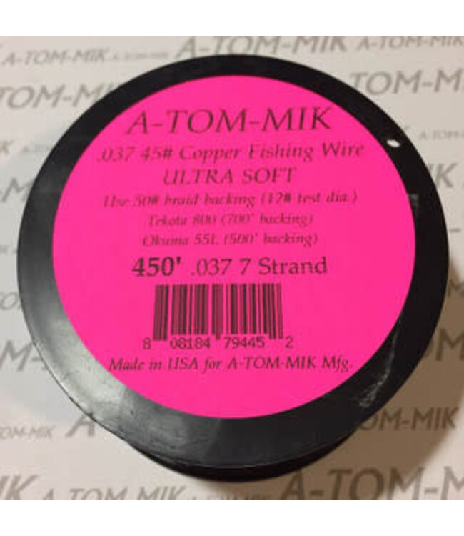 A-TOM-MIK MFG. A-TOM-MIK 450' COPPER MULTISTRAND TROLLING .037 WIRE