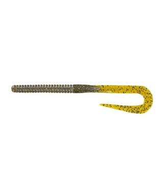 (7B2-01) BIG BITE BAITS 7" BABY B2 WORM GREEN PUMPKIN MAGIC