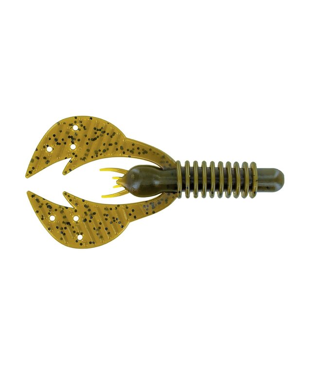 (3KMCRW-06) BIG BITE BAITS 3" KAMIKAZE CRAW GREEN PUMPKIN