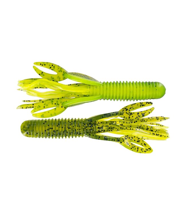 (CRWT-12) BIG BITE BAITS 4" CRAW TUBE WATERMELON/CHART