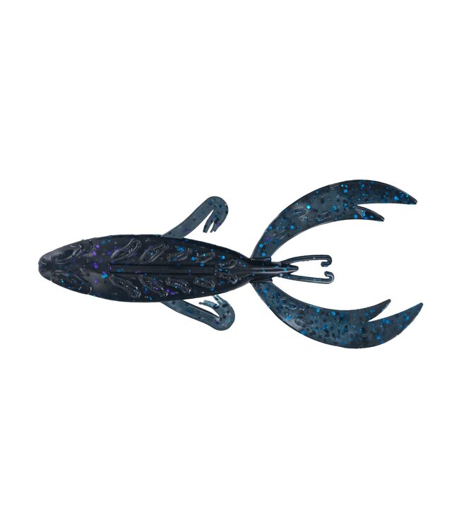 (4RFF-09) BIG BITE BAITS 4" ROJAS FIGHTING FROG BLACK BLUE FLAKE/SAPHIRE