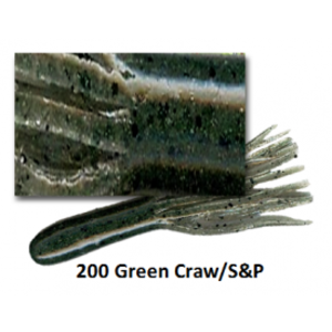 Gitzit Incorporated 94200 - GITZIT 3.5"" FAT GITZIT GREEN CRAW 4PK 2 HOOK