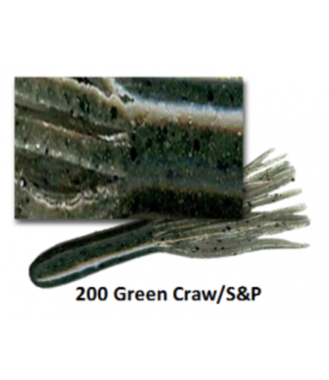 Gitzit Incorporated 94200 - GITZIT 3.5"" FAT GITZIT GREEN CRAW 4PK 2 HOOK