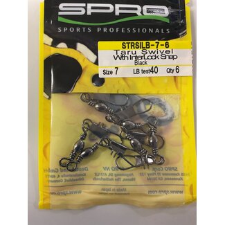 Spro Corp. SPRO TARU SWIVEL W/INTERLOCK SNAP SZ 7  (40 LBS) NSB FINISH 6 PK