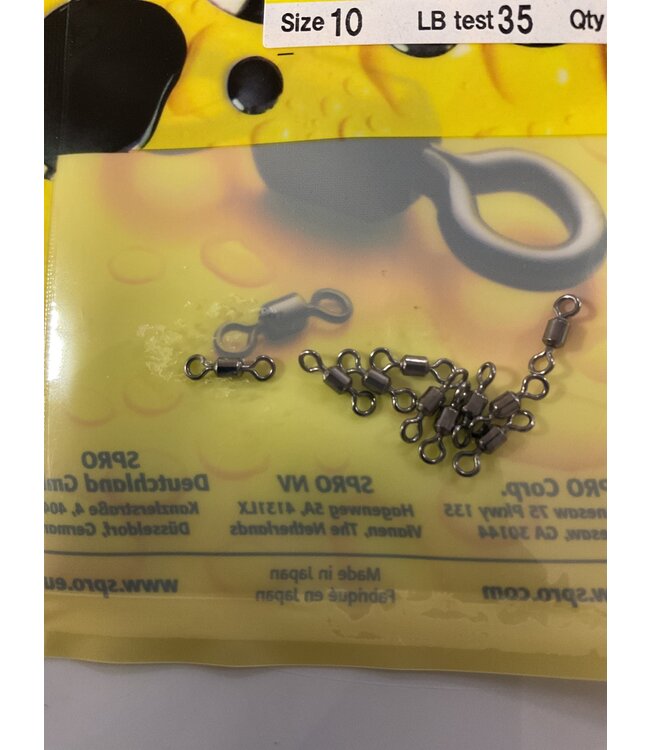 SPRO POWER SWIVEL SZ 10  (35 LBS) 10 PK