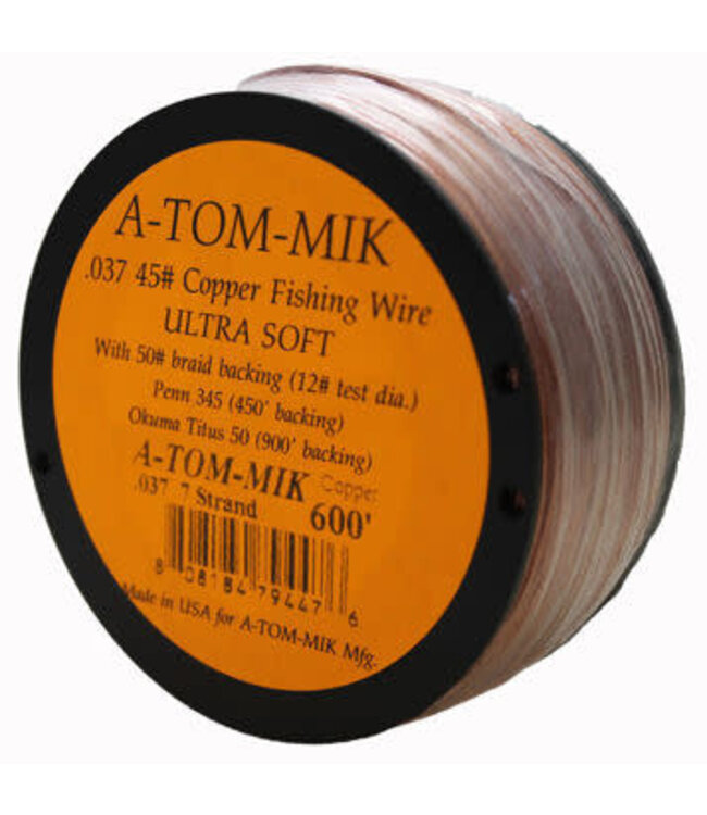 A-TOM-MIK MFG. A-TOM-MIK 600' COPPER MULTISTAND TROLLING .037 WIRE