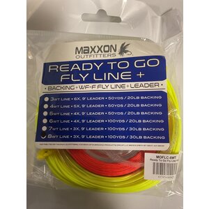 Maxxon Outfitters WF8F READY TO GO FLY LINE (BACKING + FLY LINE + LEADER)