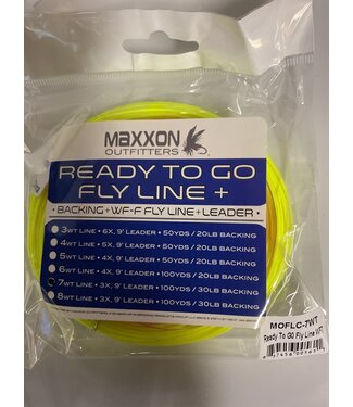 Maxxon Outfitters WF7F READY TO GO FLY LINE (BACKING + FLY LINE + LEADER)