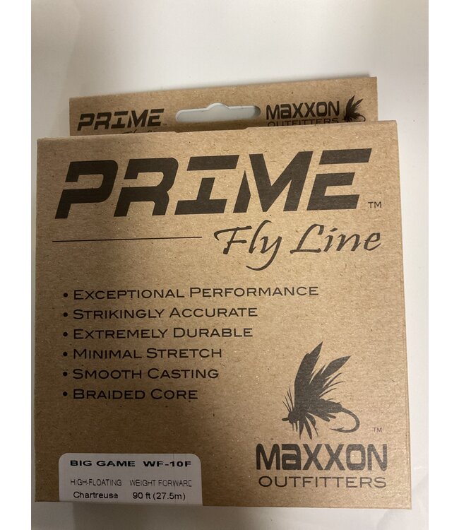 Maxxon Outfitters SP/WF10F BIG GAME WF-10F PRIME FLY LINE HIGH FLOATING  90' CHARTREUSE
