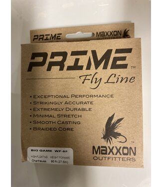 Maxxon Outfitters SP/WF-9F BIG GAME WF-9F PRIME FLY LINE HIGH FLOATING  90' CHARTREUSE