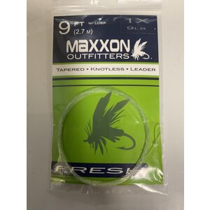Maxxon Outfitters L-F1X-9 TAPERED LEADER 9 FT 'FRESH' 1X ( .010" DIA) / 9 LB