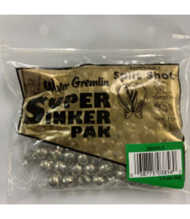 ZSPSS-2  WATER GREMLIN GREEN-SZ-2 REM. TIN SPLIT SHOT 72/PACK