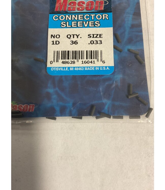 MASON TACKLE CO. MASON CONNECTOR SLEEVES 36/PK FOR #30 MULTI-STRAND SZ 1D