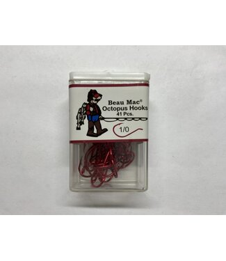 BEAU MAC-SMI Beau Mac Octopus Hooks 41 1/0 Red