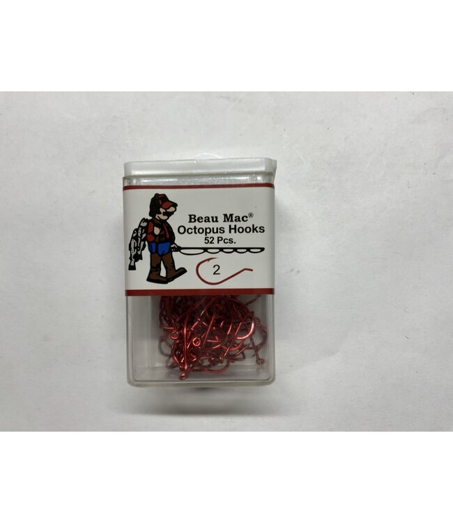 BEAU MAC-SMI Beau Mac Octopus Hooks 52 2 Red