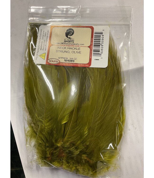 Wapsi NECK HACKLE STRUNG, OLIVE NH089