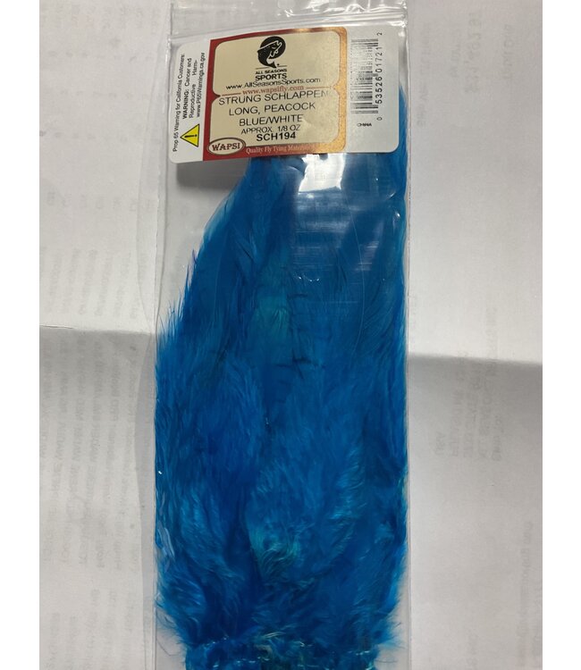 Wapsi (SCH194) STRUNG SCHLAPPEN LONG, PEACOCK BLUE/WHITE