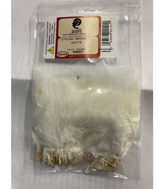 Wapsi (MB001) STRUNG MARABOU, WHITE