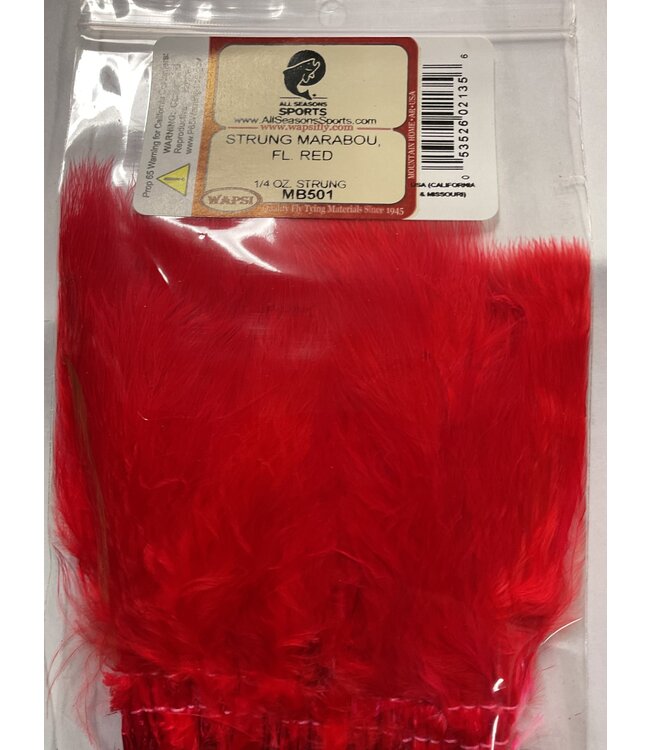 Wapsi (MB501) STRUNG MARABOU, FL.  RED