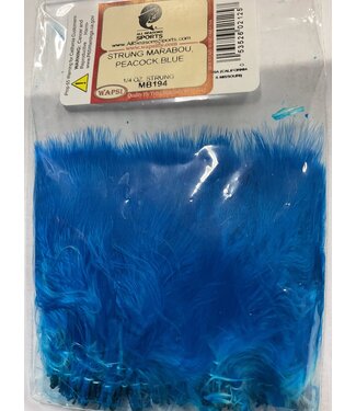 Wapsi (MB194) STRUNG MARABOU, PEACOCK BLUE
