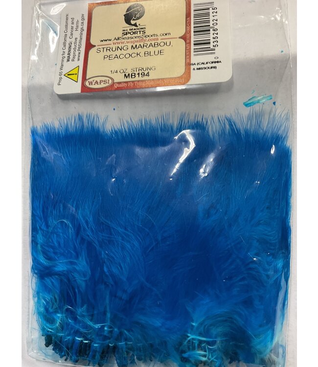 Wapsi (MB194) STRUNG MARABOU, PEACOCK BLUE
