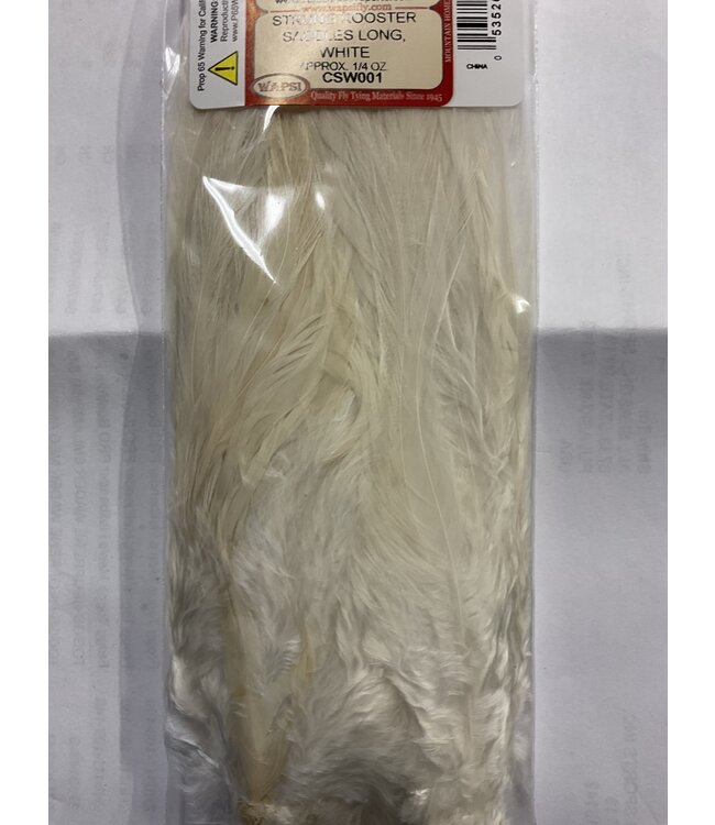 Wapsi (CSW001) STRUNG ROOSTER SADDLES LONG, WHITE