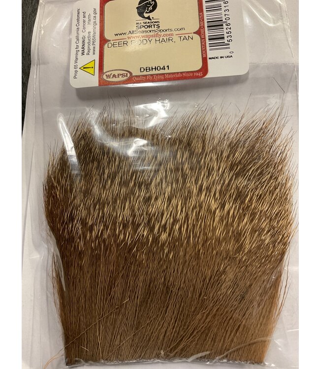 Wapsi (DBH041) DEER BODY HAIR, TAN
