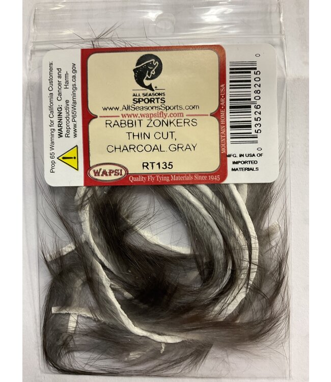 Wapsi (RT135) RABBIT ZONKERS THIN CUT, CHARCOAL.GRAY