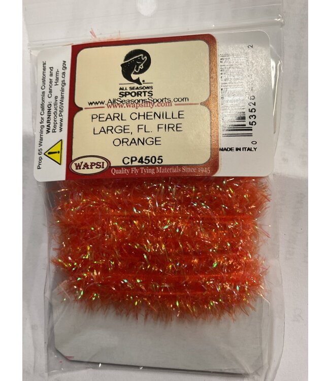 Wapsi (CP4505) PEARL CHENILLE LARGE, FL. FIRE ORANGE
