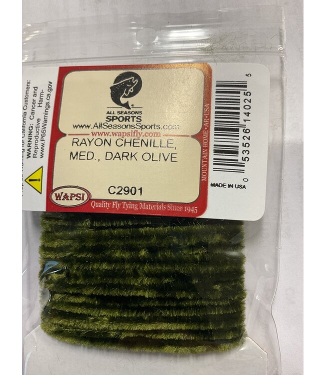 Wapsi RAYON CHENILLE, MED., DARK OLIVE C2901