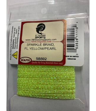 Wapsi SPARKLE BRAID, FL. YELLOW/PEARL (SB502)