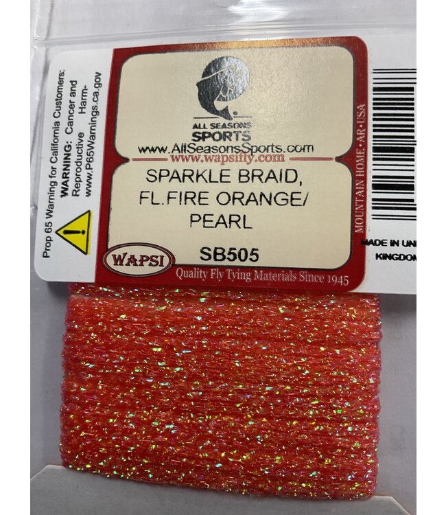 Wapsi SPARKLE BRAID, FL.FIRE ORANGE/ PEARL SB505