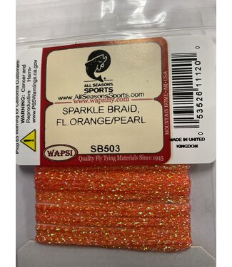 Wapsi SPARKLE BRAID, FL.ORANGE/PEARL  SB503