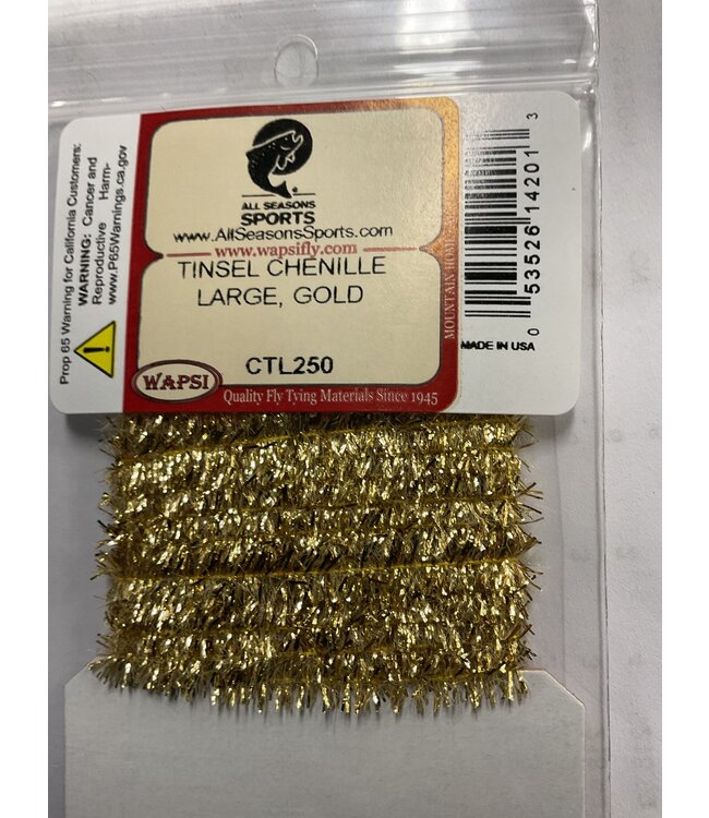 Wapsi (CTL250) TINSEL CHENILLE LARGE, GOLD