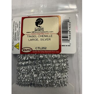 Wapsi TINSEL CHENILLE LARGE, SILVER (CTL252)