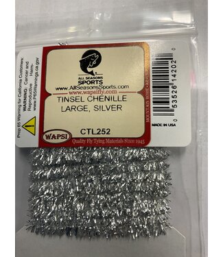 Wapsi TINSEL CHENILLE LARGE, SILVER (CTL252)