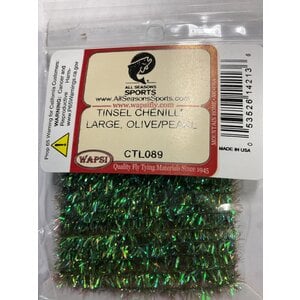 Wapsi TINSEL CHENILLE LARGE, OLIVE/PEARL CTL089